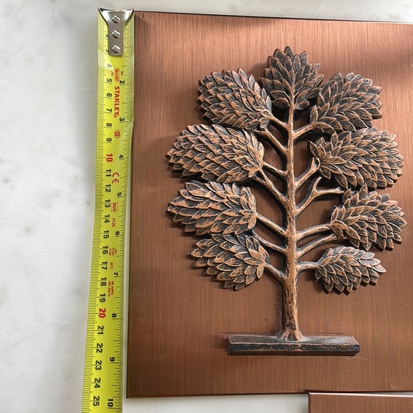 Coppercraft Guild MCM retro vintage copper wall art trees - Picture 14 of 14
